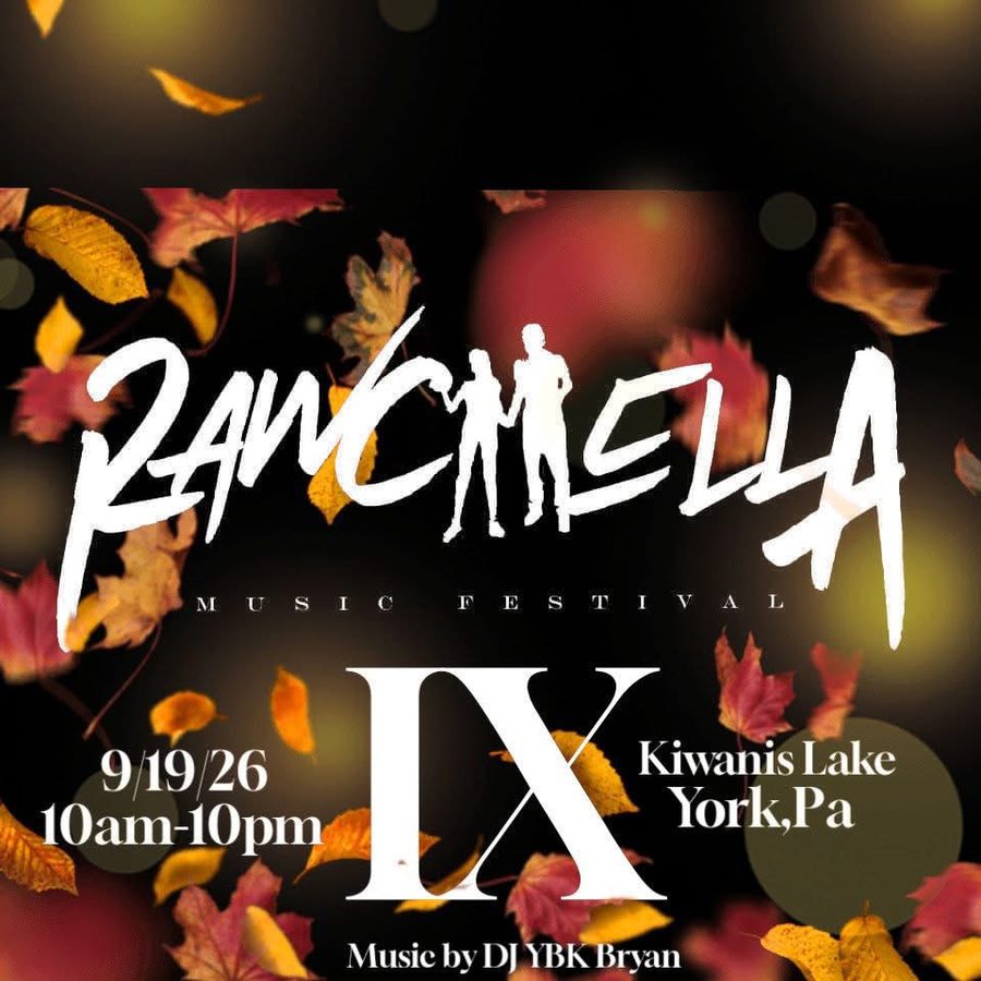 Rawchella IX flyer with falling autumn leaves