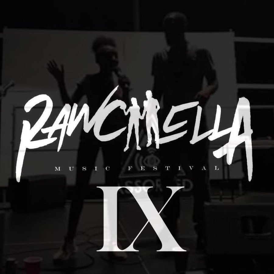 Rawchella IX artwork over a live stage silhouette